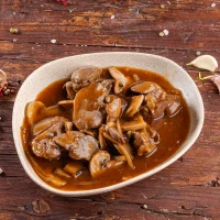 Ficatei pui cu ceapa si sos brun 180/100g