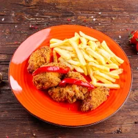 Aripioare Panko cu cartofi pai 250200g