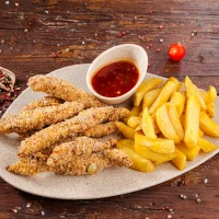 Crispy in  pesmet cu semințe și ceapă și cartofi 230/200g
