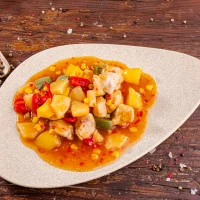 Piept de pui cu ananas in sos marinat cu leg 250g